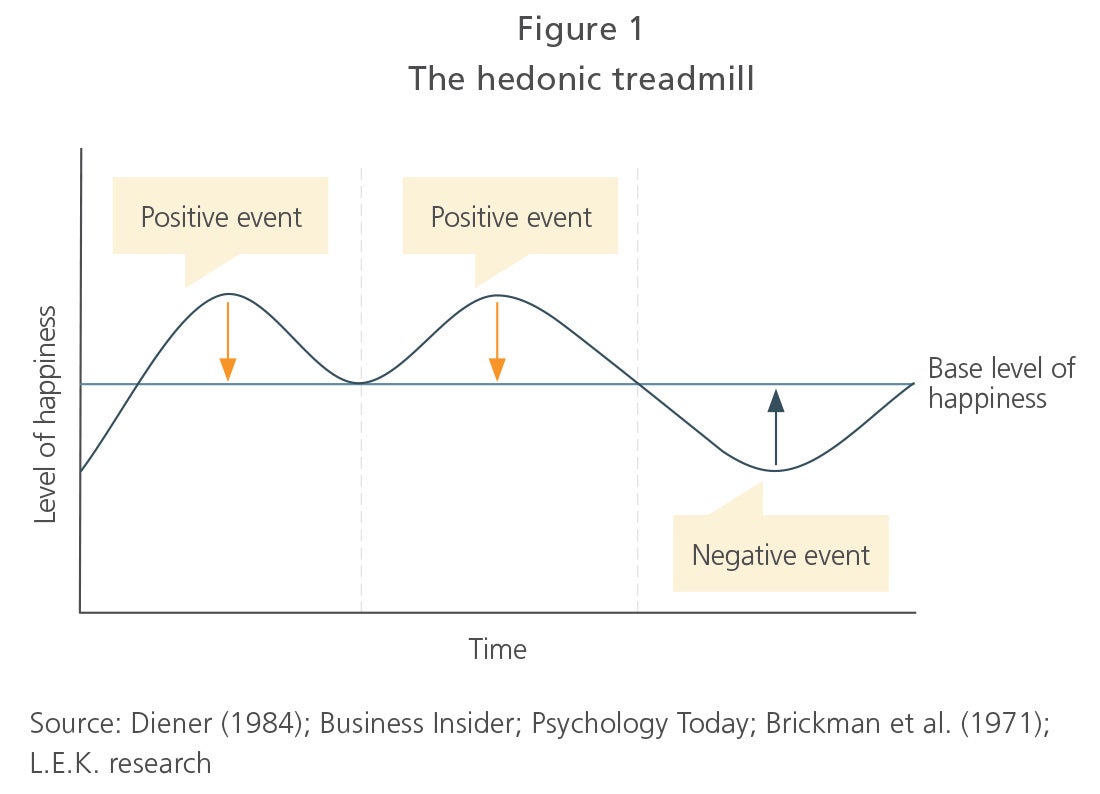 the hedonic treadmill refers to