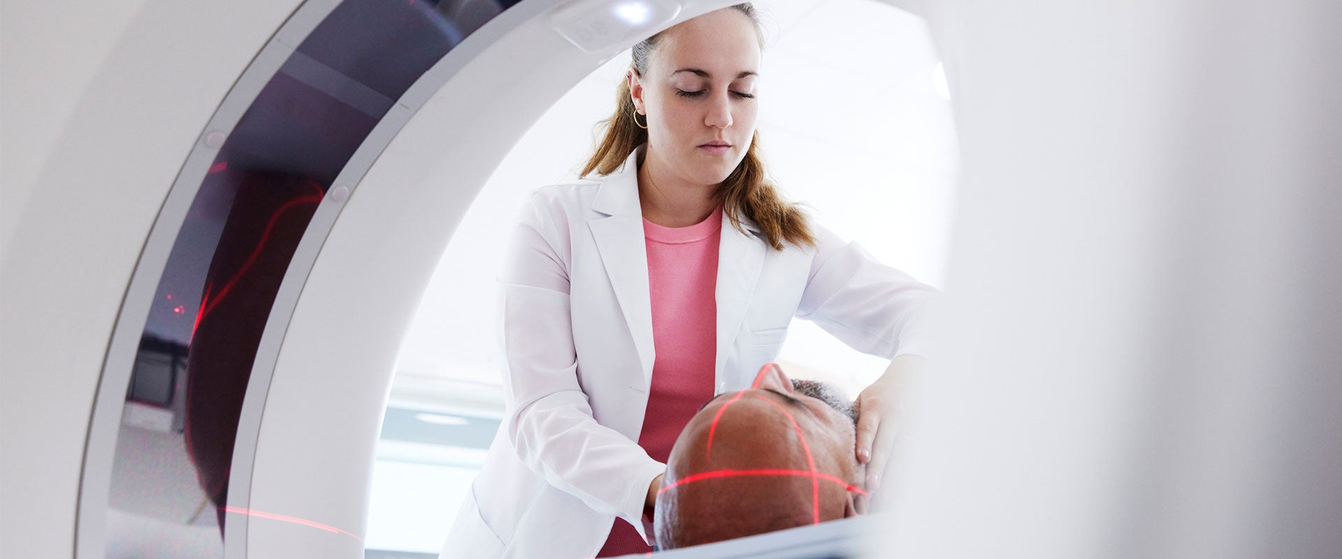 doctor and patient using hospital equipment