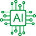 Artificial Intelligence chip icon