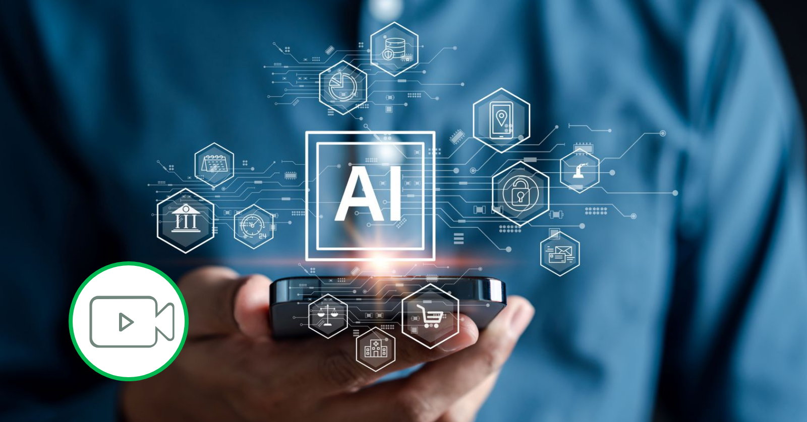 businessman using AI