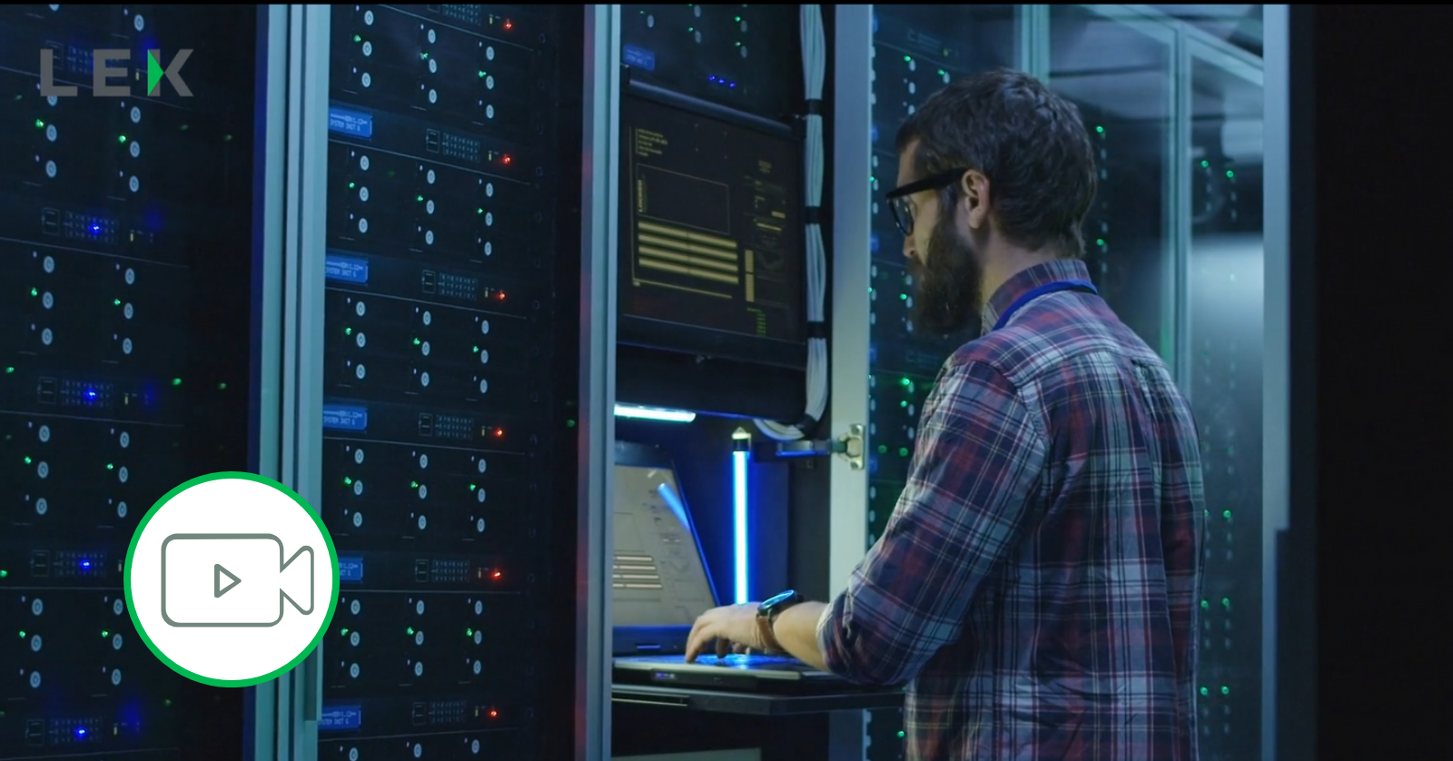 man performing IT services